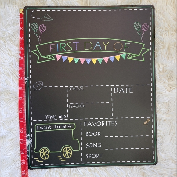 First and Last day of school chalkboard sign Fall Summer Back To School Kids - Picture 5 of 5